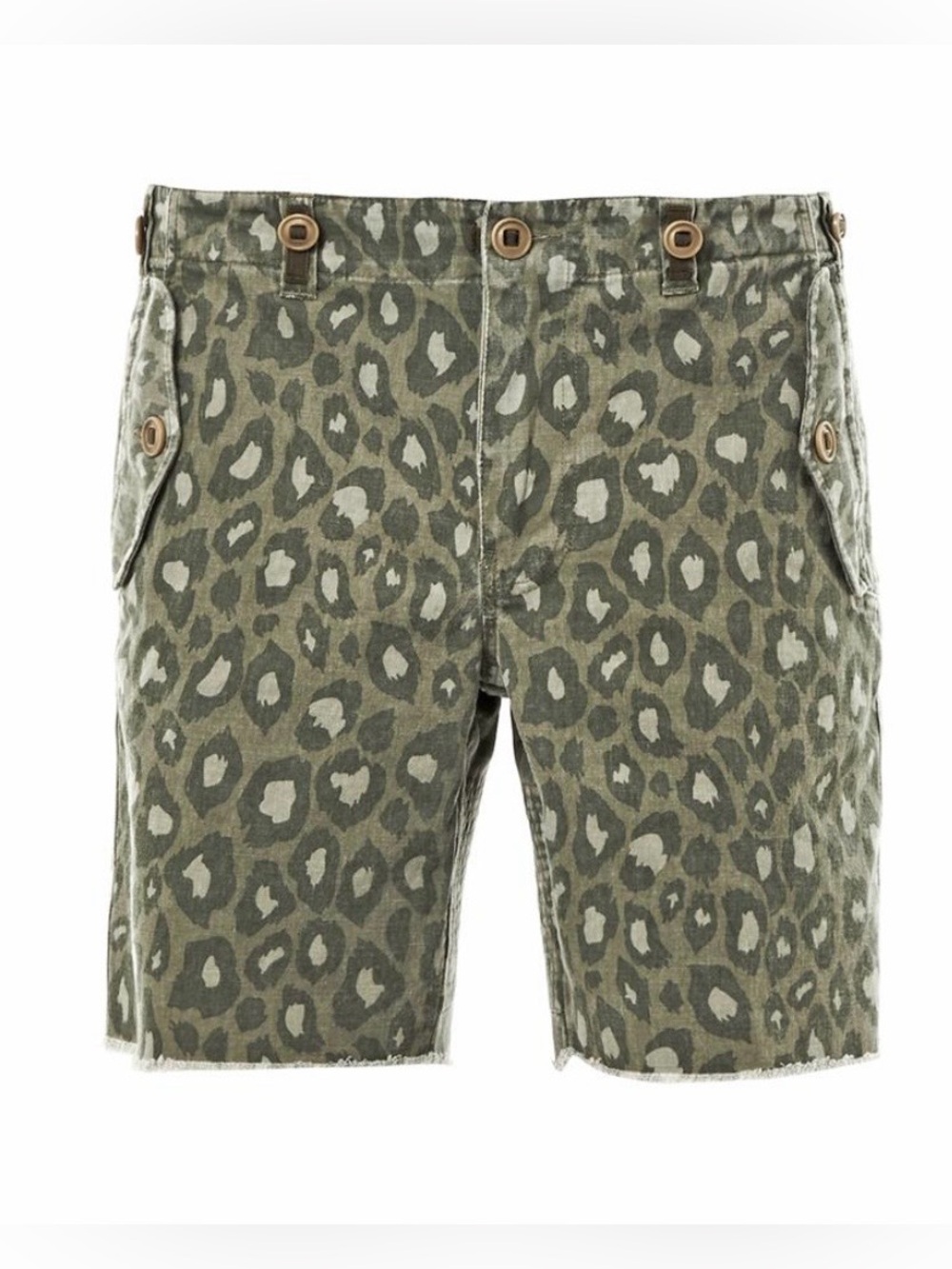 Michael Bastian Leopard Camouflage Print Shorts 36” waist size 52/ L - Picture 1 of 9